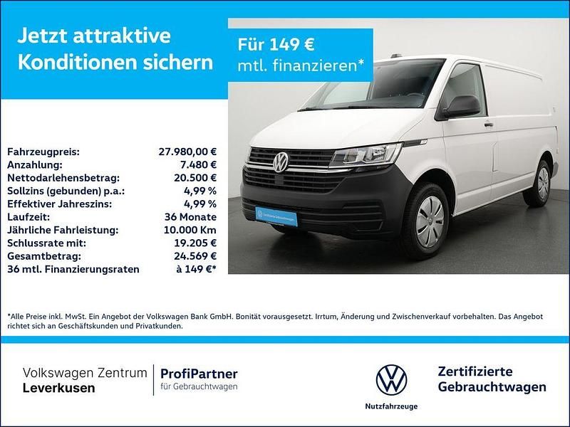 Weiss / candy weiss Gebraucht 2021 VW T6.1 Van | 27.980 € (Guter Preis) - Bild 1/4