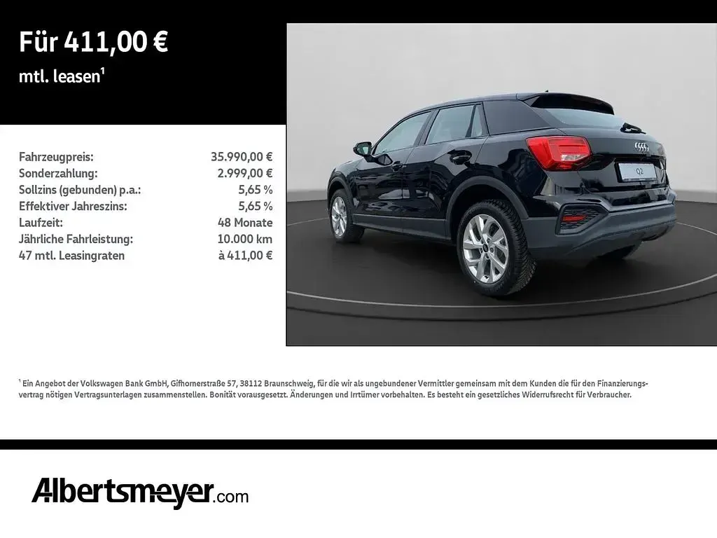 Neu Audi Q2 150 PS (110 kW) 2026 Schwarz SUV
