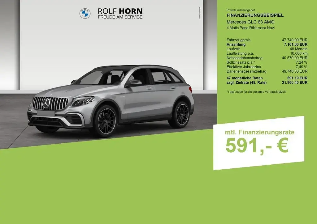Gebraucht Mercedes GLC63 AMG AMG 476 PS (350 kW) 2020 Silber SUV