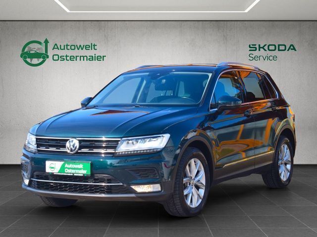 Dark moss green metallic Gebraucht 2017 VW Tiguan Highline SUV | 22.885 € (Guter Preis) - Bild 1/4