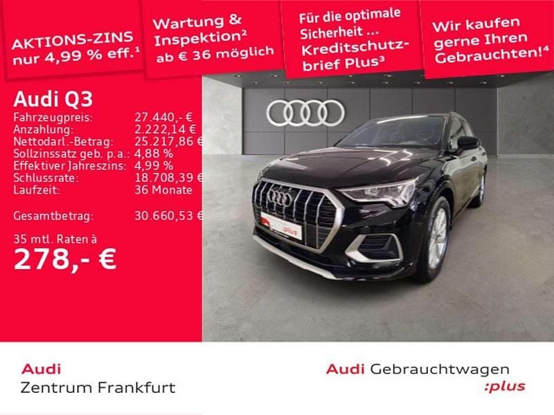 Gebraucht Audi Q3 Advanced 150 PS (110 kW) 2023 Schwarz SUV