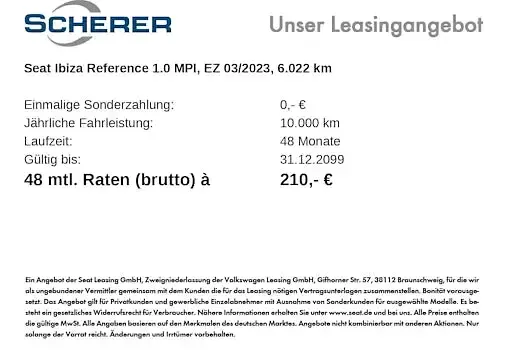 Używany Seat Ibiza Reference 80 KM (58 kW) 2023 Biały Hatchback