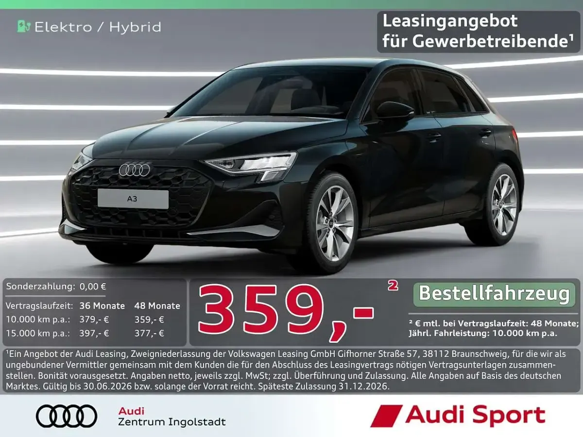 Neu Audi A3 204 PS (150 kW) 2025 Brillantschwarz Limousine