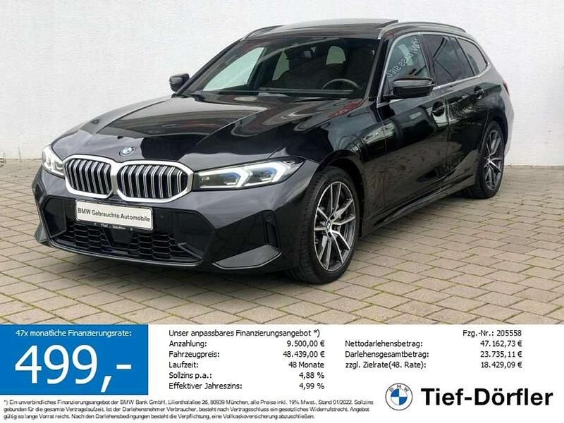 Black sapphire metallic Gebraucht 2023 BMW 330 M Sport Kombi | 41.890 € (Guter Preis) - Bild 1/4
