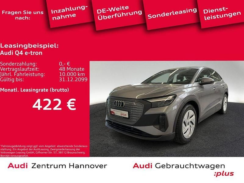 Taifungrau metallic Gebraucht 2022 Audi Q4 Sportback e-tron Ambiente SUV | 25.950 € (Superpreis) - Bild 1/4