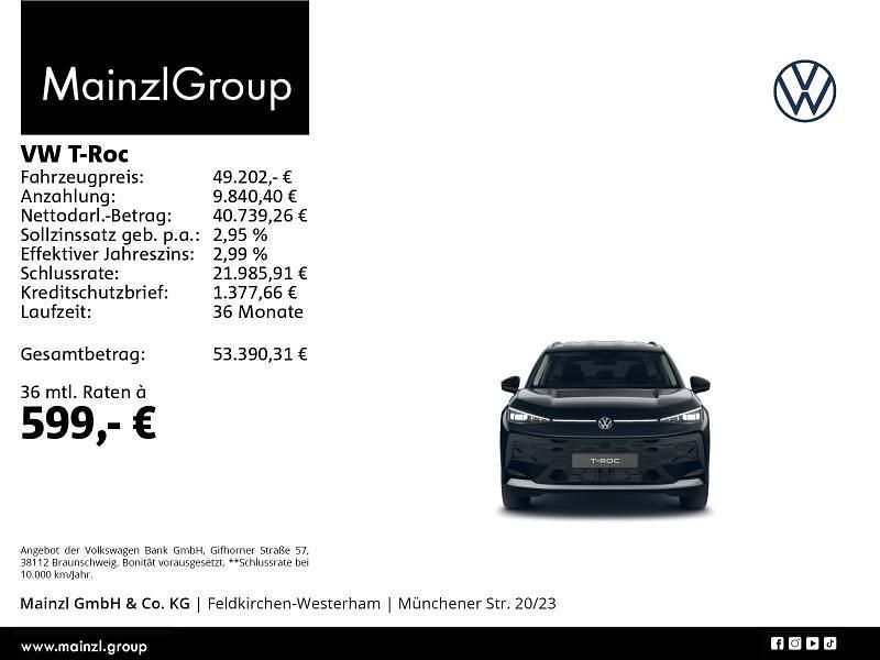 Neu VW T-Roc Style 150 PS (110 kW) 2026 Schwarz SUV