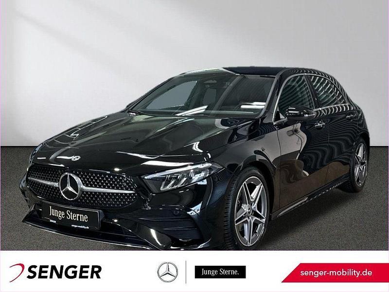 Schwarz Gebraucht 2023 Mercedes A200 AMG line Limousine | 32.970 € (Fairer Preis) - Bild 1/4