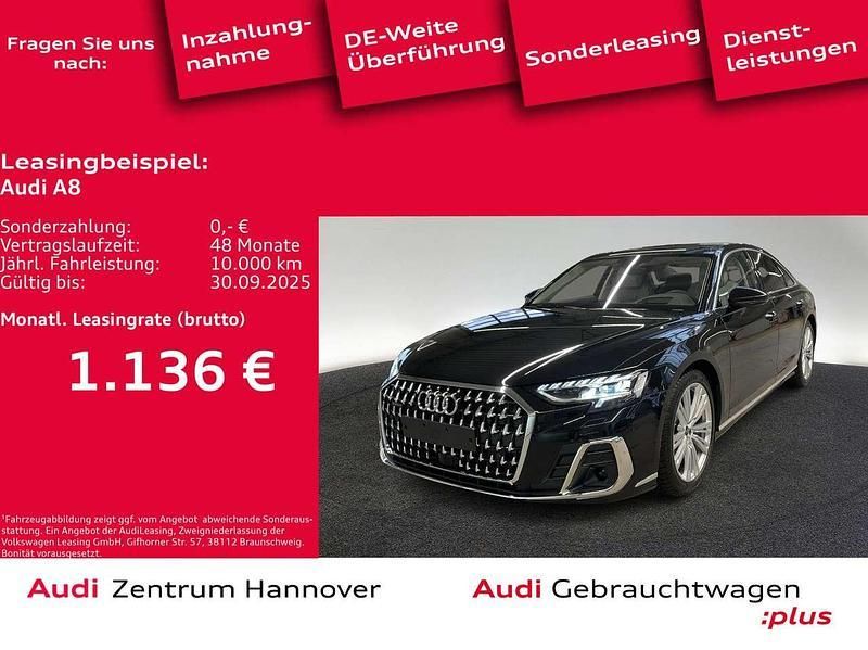 Mythosschwarz metallic Gebraucht 2024 Audi A8 Limousine | 109.990 € - Bild 1/4