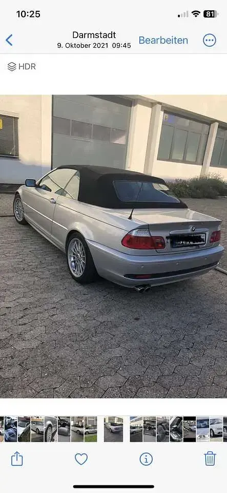 Gebraucht BMW 320 Cabriolet 170 PS (125 kW) 2005 Grau Cabrio