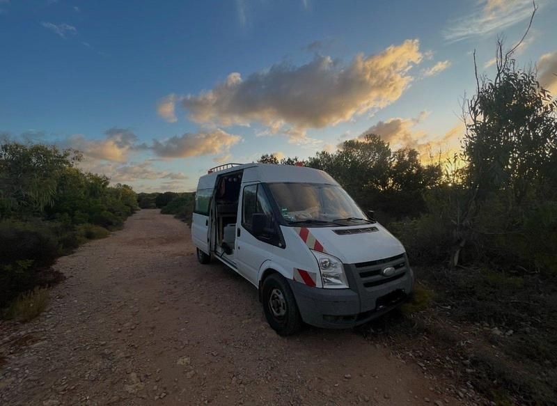 Gebraucht Ford Transit 103 PS (75 kW) 2007 Weiß Van / Kleinbus