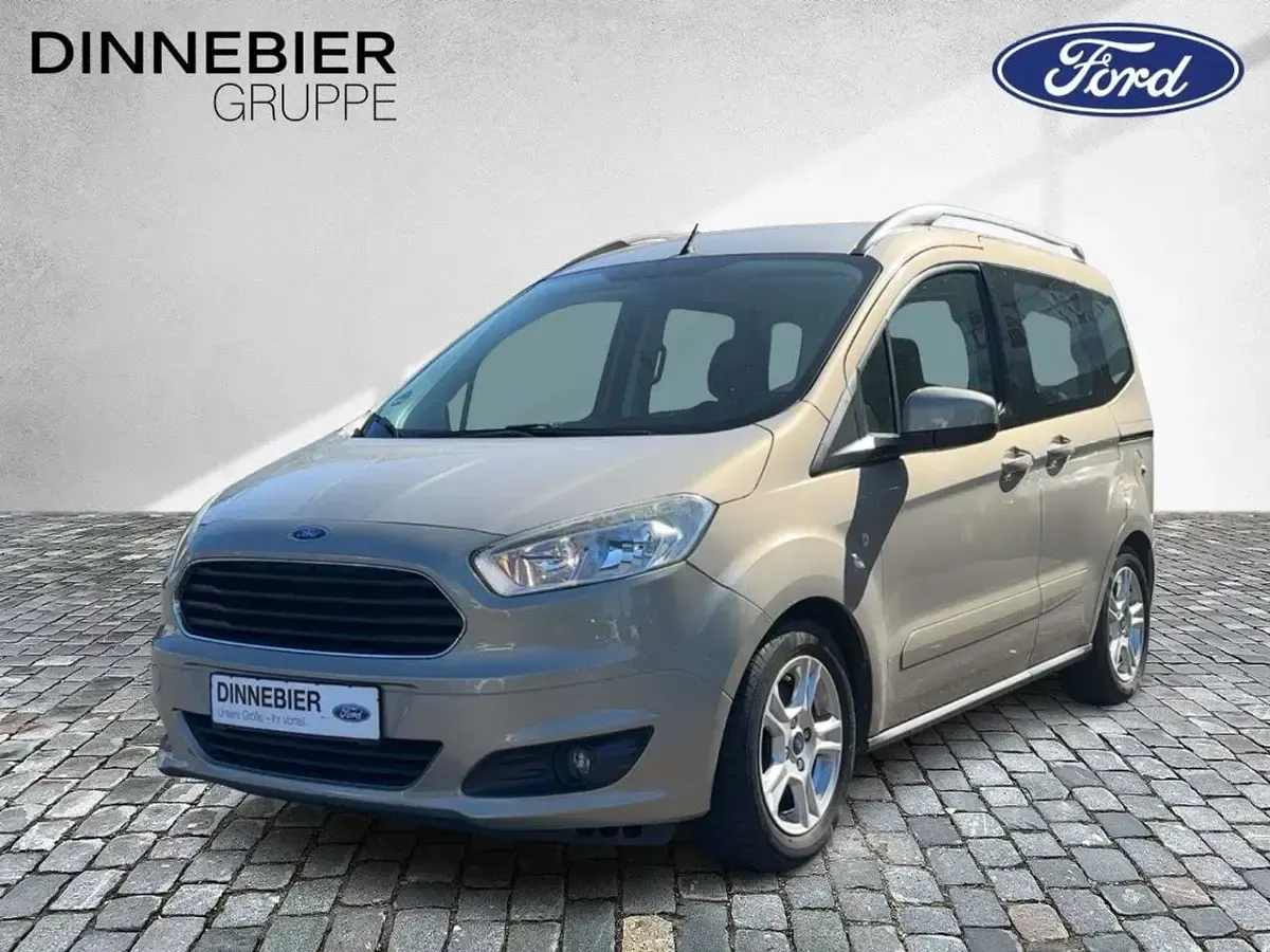 Gebraucht Ford Tourneo Courier Trend 101 PS (74 kW) 2015 Grau (metallic) Van / Kleinbus