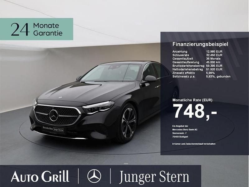 Obsidianschwarz metallic Gebraucht 2023 Mercedes E450 Avantgarde Limousine | 64.900 € (Fairer Preis) - Bild 1/4