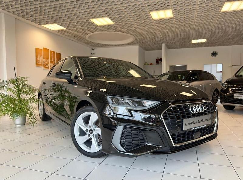 Schwarz Gebraucht 2023 Audi A3 Sportback S-Line Kleinwagen | 25.480 € (Guter Preis) - Bild 1/4