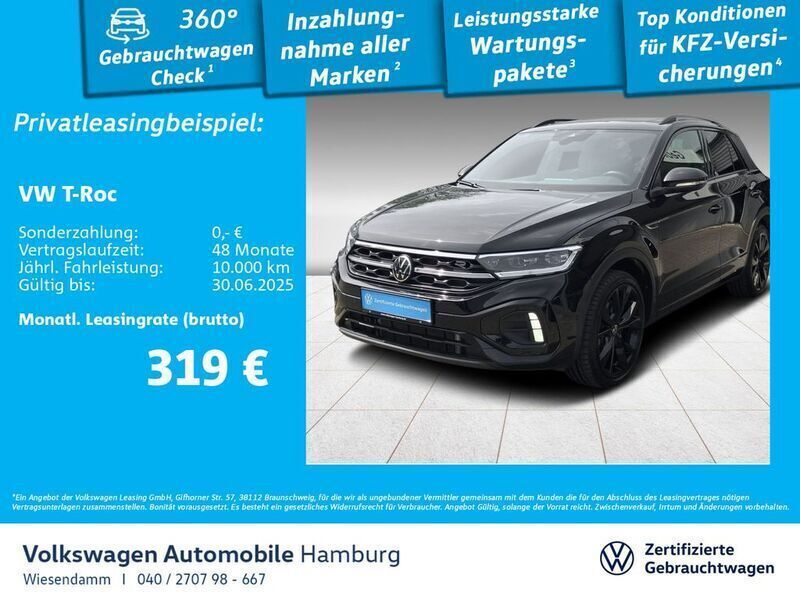 Schwarz Gebraucht 2024 VW T-Roc R-line SUV | 38.990 € (Teuer) - Bild 1/3