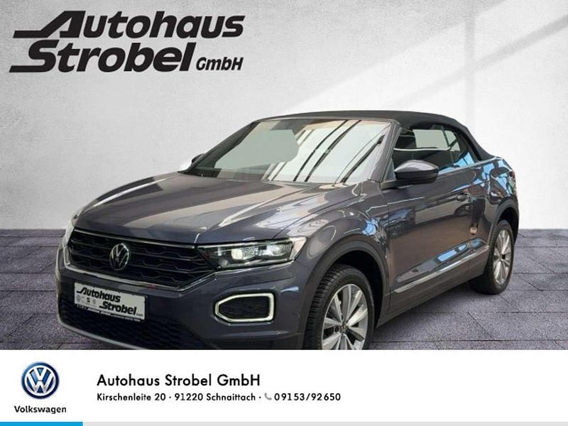 Rauchgrau metallic (metallic) Gebraucht 2021 VW T-Roc Cabriolet Style Cabrio | 25.990 € (Guter Preis) - Bild 1/3