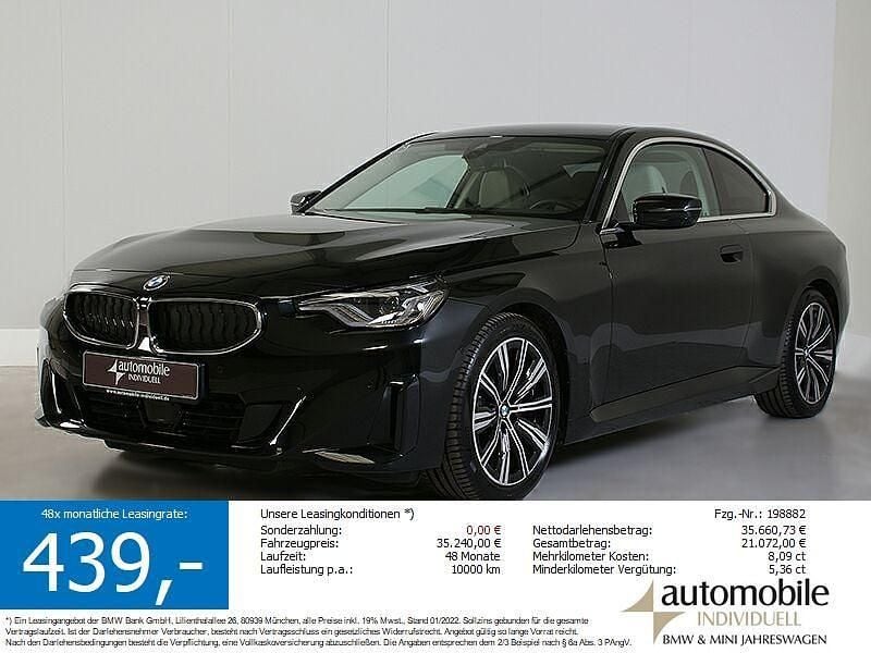 Saphirschwarz met. Gebraucht 2024 BMW 220 Sport Line Coupé | 34.640 € (Superpreis) - Bild 1/4