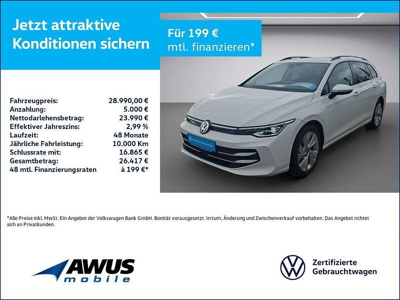 Weiss / pure white Gebraucht 2024 VW Golf VIII Style Kombi | 28.990 € (Teuer) - Bild 1/4