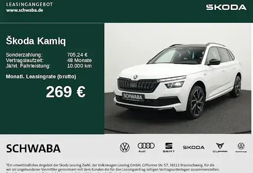 Gebraucht Skoda Kamiq Monte Carlo 110 PS (80 kW) 2022 Moonweiss metallic SUV