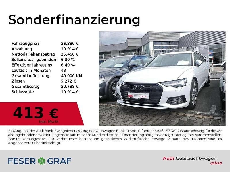 Gebraucht Audi A6 Design 265 PS (194 kW) 2023 Gletscherweiß metallic Kombi