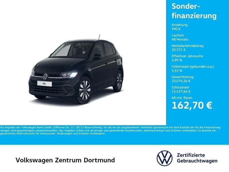 Schwarz Gebraucht 2024 VW Polo Move Limousine | 21.261 € (Guter Preis) - Bild 1/4