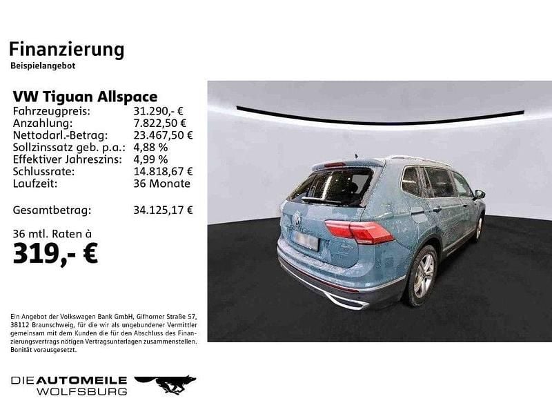 Gebraucht VW Tiguan Allspace Elegance 190 PS (139 kW) 2022 Petroleum blue metallic SUV