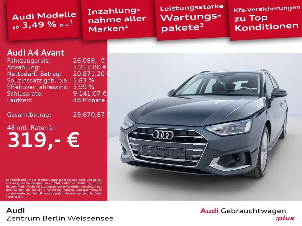 Usata Audi A4 Advanced 150 CV (110 kW) 2023 Grigio Station wagon