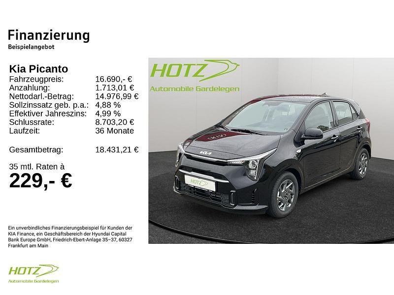 Neu Kia Picanto Vision 68 PS (50 kW) 2025 Auroraschwarz metallic Kleinwagen