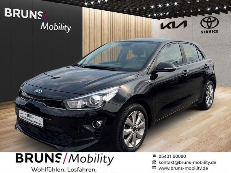 Auroraschwarz met. Gebraucht 2021 Kia Rio Vision Kleinwagen | 13.980 € (Fairer Preis) - Bild 1/4