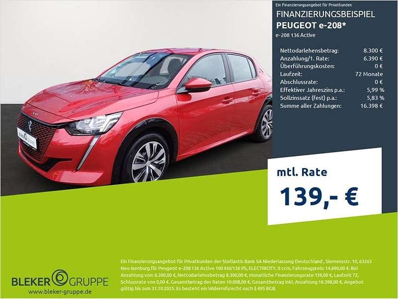 Elixier rot Gebraucht 2021 Peugeot e-208 Active Kleinwagen | 14.690 € (Guter Preis) - Bild 1/3