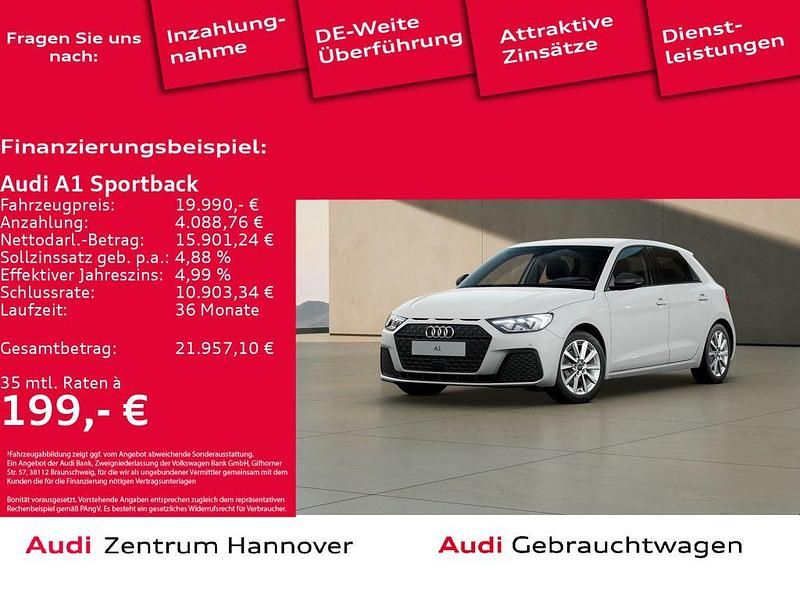 B4 cortinaweiß Gebraucht 2023 Audi A1 Sportback Advanced Kleinwagen | 19.990 € (Fairer Preis) - Bild 1/4