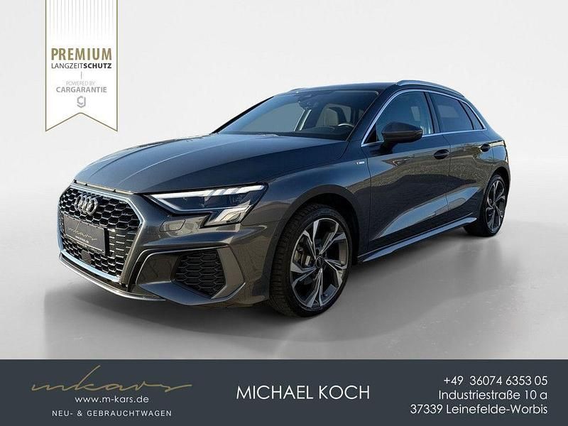 Grau Gebraucht 2024 Audi A3 Sportback S-Line Limousine | 31.490 € (Superpreis) - Bild 1/4