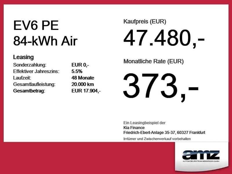 Neu Kia EV6 Air 167 kW (228 PS) 2025 Runway rot metallic // rot SUV