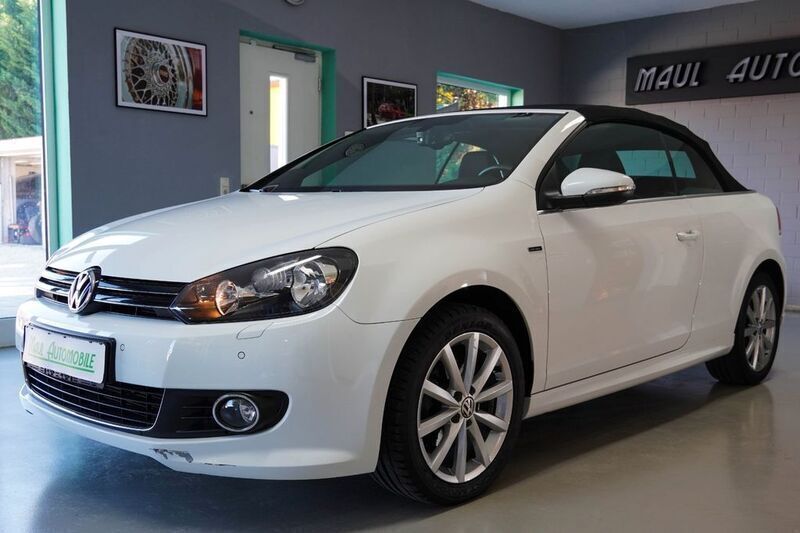 Pure white Gebraucht 2016 VW Golf Cabriolet LOUNGE Cabrio | 12.990 € (Teuer) - Bild 1/4