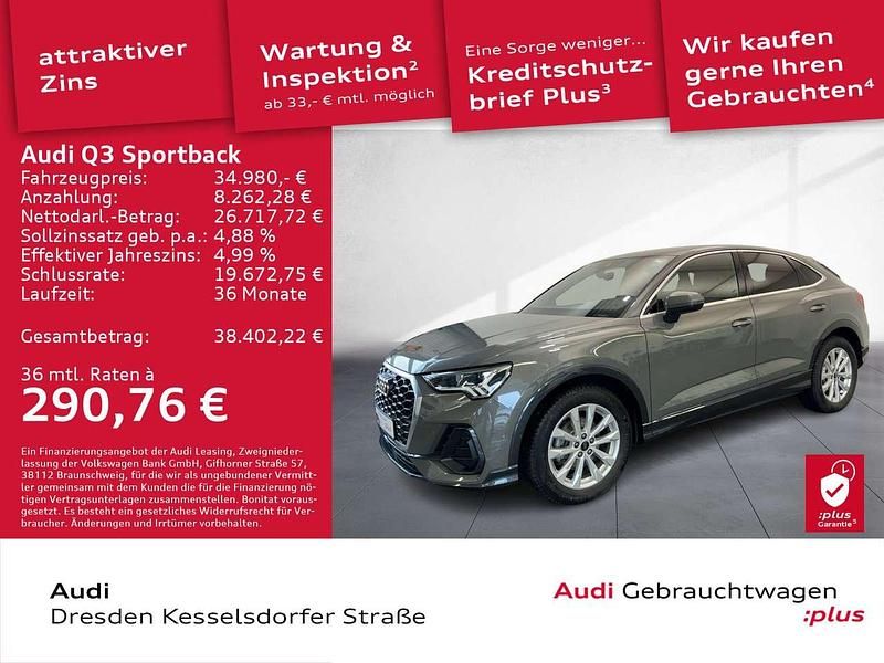 Chronosgrau metallic Gebraucht 2024 Audi Q3 SUV | 34.980 € (Guter Preis) - Bild 1/4