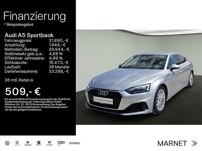 Silber Gebraucht 2021 Audi A5 Sportback Performance Limousine | 31.890 € (Fairer Preis) - Bild 1/4
