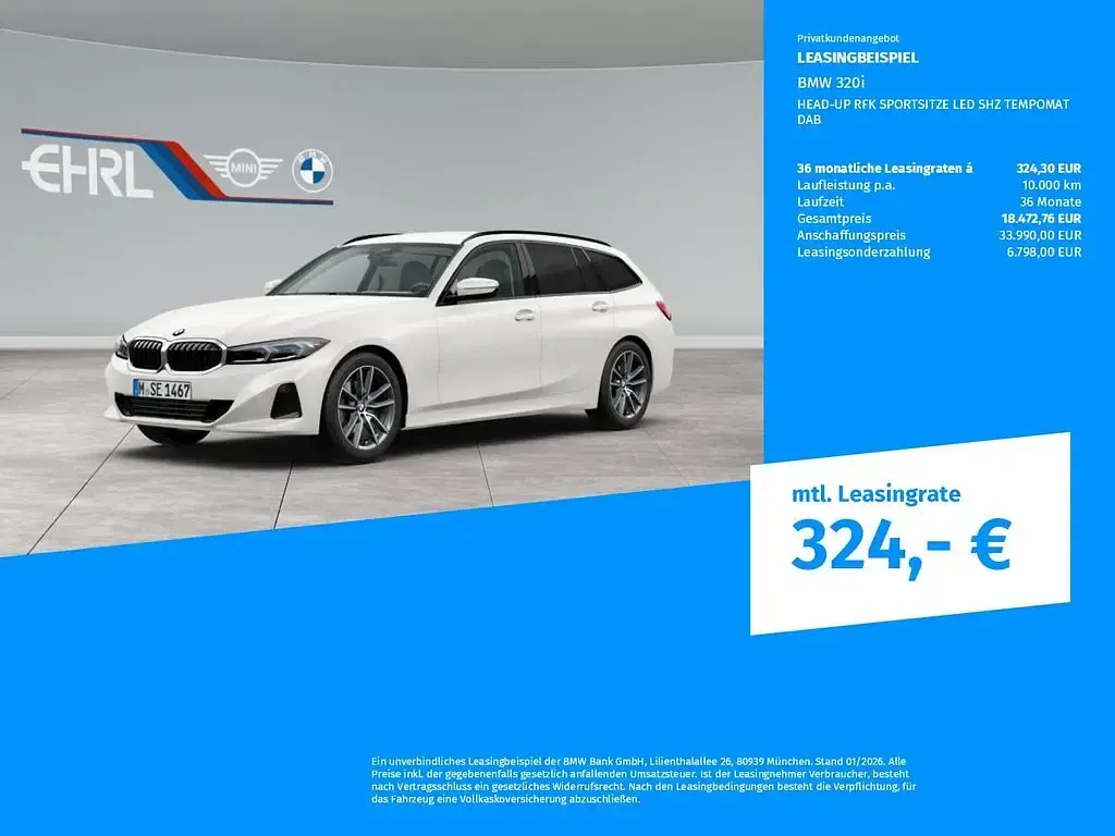 Gebraucht BMW 320 Shadowline 184 PS (135 kW) 2023 Weiß Limousine