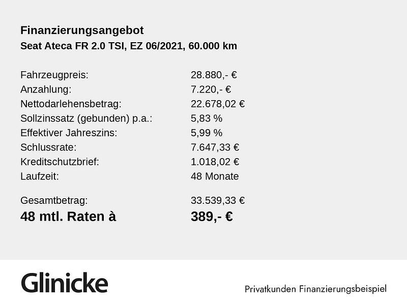 Gebraucht Seat Ateca 4Drive 190 PS (139 kW) 2021 "rodium" grau SUV