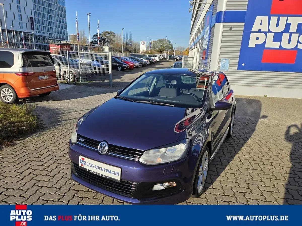 Usata VW Polo R-line 90 CV (66 kW) 2016 Blu Utilitaria
