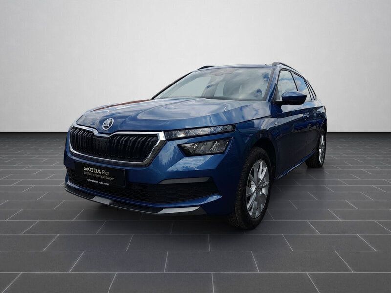 Titanblau metallic (metallic) Gebraucht 2021 Skoda Kamiq Clever SUV | 23.900 € (Fairer Preis) - Bild 1/4