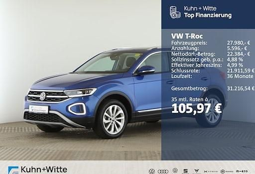 Gebraucht VW T-Roc Style 150 PS (110 kW) 2024 Blau SUV