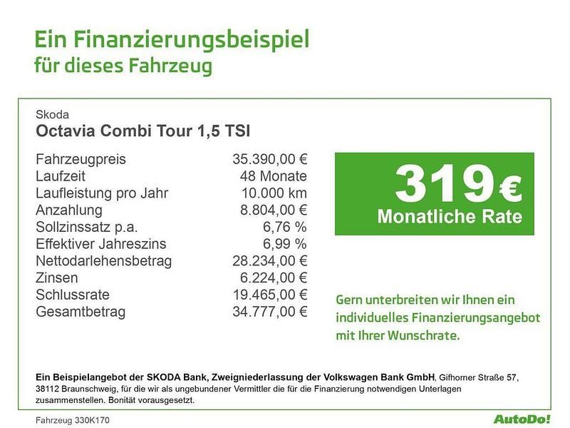 Schwarz Neu 2025 Skoda Octavia Tour Kombi | 35.390 € (Teuer) - Bild 1/1