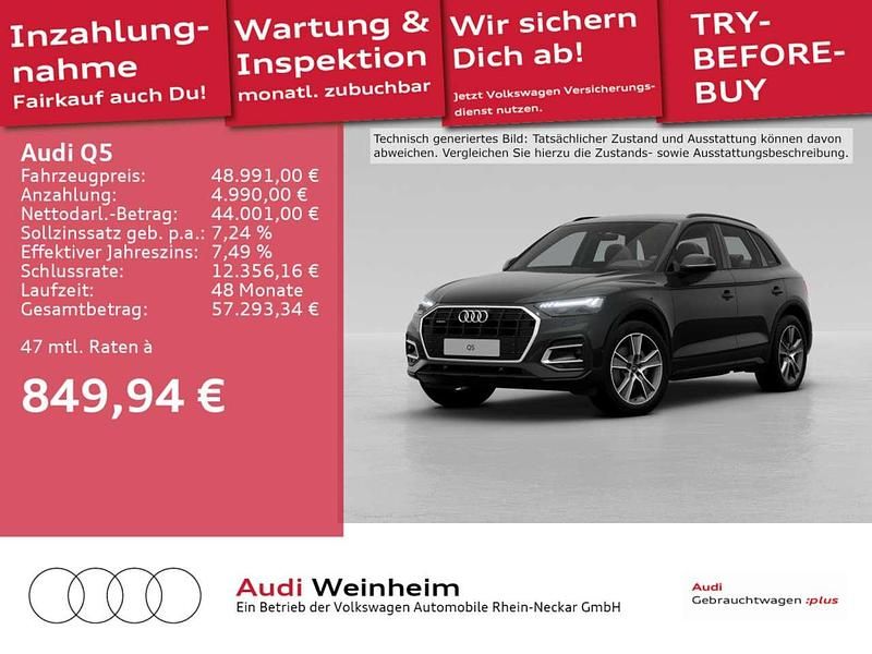 Mythosschwarz metallic Gebraucht 2024 Audi Q5 Ambiente SUV | 48.991 € (Fairer Preis) - Bild 1/3