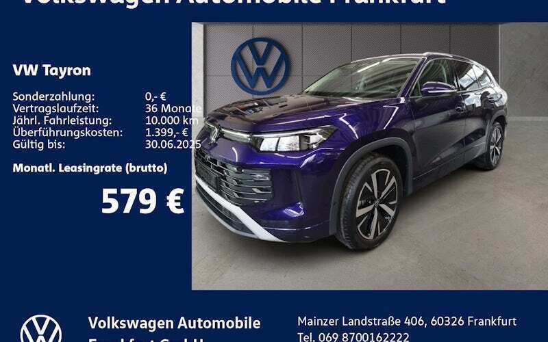 Violett Neu 2025 VW Tayron Elegance SUV | 54.590 € (Etwas zu teuer) - Bild 1/4