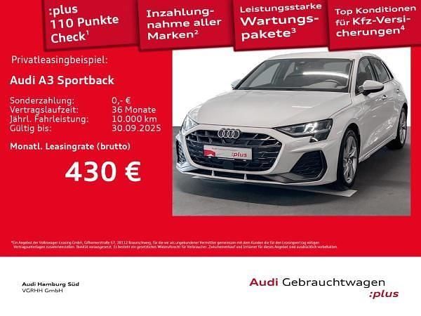 Weiß Gebraucht 2025 Audi A3 Sportback S-Line Kleinwagen | 37.490 € (Superpreis) - Bild 1/3