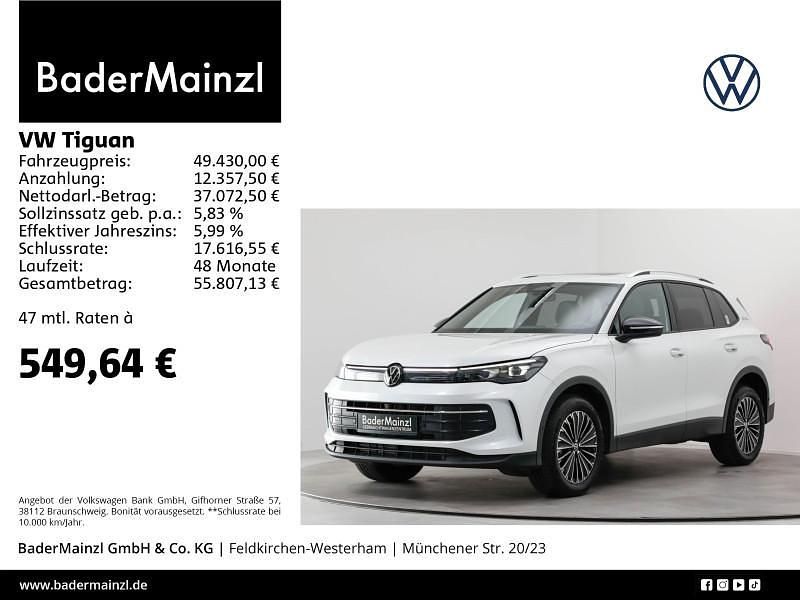 Weiß Gebraucht 2025 VW Tiguan Goal SUV | 47.930 € (Superpreis) - Bild 1/3
