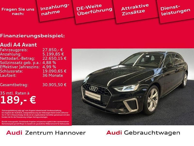 Gebraucht Audi A4 S-Line 163 PS (119 kW) 2022 Mythosschwarz metallic Kombi