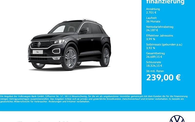 Schwarz Gebraucht 2022 VW T-Roc R-line SUV | 26.888 € (Guter Preis) - Bild 1/4