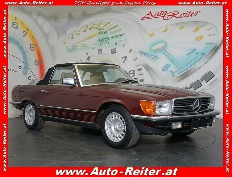 Rot Gebraucht 1985 Mercedes SL500 Cabrio | 56.980 € - Bild 1/3