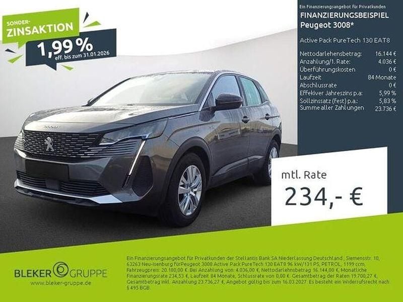 Gebraucht Peugeot 3008 Active 131 PS (96 kW) 2023 Grau Limousine