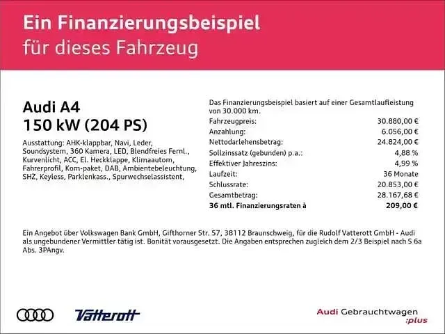 Używany Audi A4 S-Line 204 KM (150 kW) 2022 Szary Kombi
